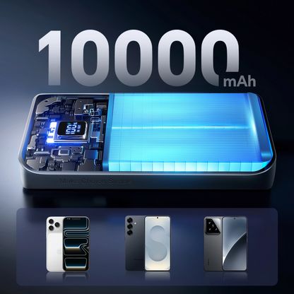 Externí baterie Joyroom JR-QP191, 10000mAh, 22.5W, QC + PD, 1 x USB-A - 2 x USB-C, Bílá