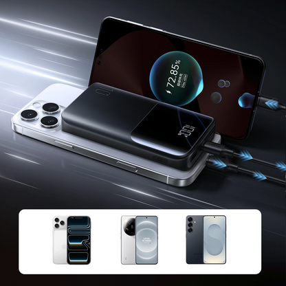 Externí baterie Joyroom JR-QP191, 10000mAh, 22.5W, QC + PD, 1 x USB-A - 2 x USB-C, Černá