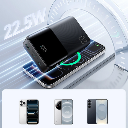 Externí baterie Joyroom JR-QP192, 20000mAh, 22.5W, QC + PD, 1 x USB-A - 2 x USB-C, Černá