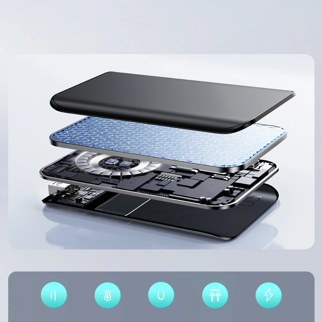 Externí baterie Joyroom JR-QP192, 20000mAh, 22.5W, QC + PD, 1 x USB-A - 2 x USB-C, Černá