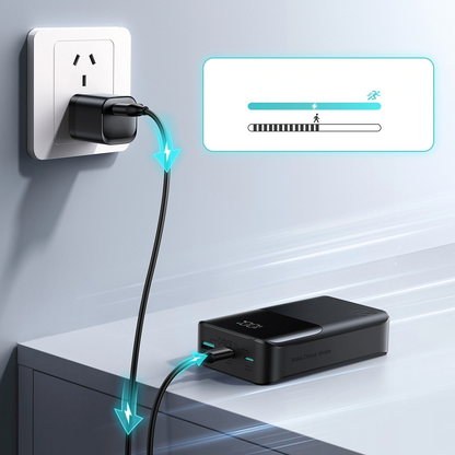 Externí baterie Joyroom JR-QP192, 20000mAh, 22.5W, QC + PD, 1 x USB-A - 2 x USB-C, Černá