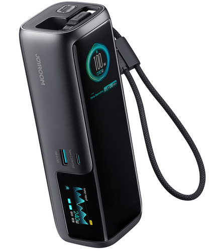 Powerbanka Joyroom PODIX PR70, 25000 mAh, 240 W, QC + PD, 1× USB-A – 3× USB-C, černá
