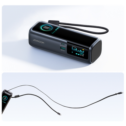 Powerbanka Joyroom PODIX PR70, 25000 mAh, 240 W, QC + PD, 1× USB-A – 3× USB-C, černá