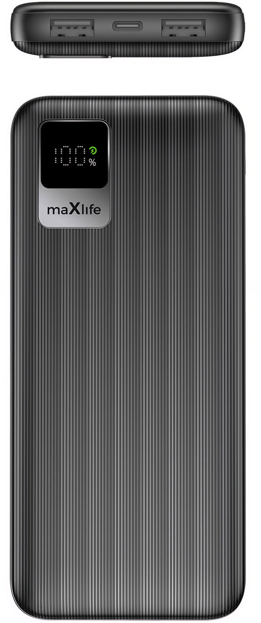 Externí baterie MaXlife MXPB-07, 10000mAh, 10W, 2 x USB-A, Černá