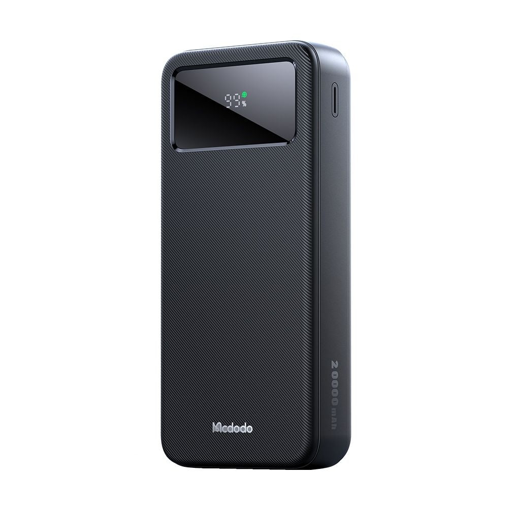 Externí baterie McDodo MC-4230, 20000mAh, 22.5W, QC + PD, 2 x USB-A - 1 x USB-C, Černá