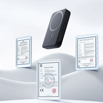 Bezdrátová externí baterie McDodo MC-4261 Ambilight, 10000mAh, 20W, PD + FQI, 1 x QI - 1 x USB-C, černá.