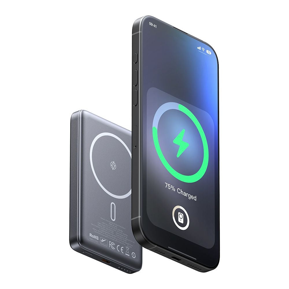 Externí bezdrátová baterie McDodo MC-4651 Meta, 10000mAh, 20W, PD + FQI, 1 x QI - 1 x USB-C, černá