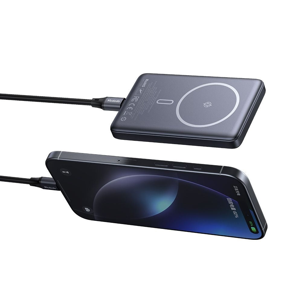 Externí bezdrátová baterie McDodo MC-4651 Meta, 10000mAh, 20W, PD + FQI, 1 x QI - 1 x USB-C, černá