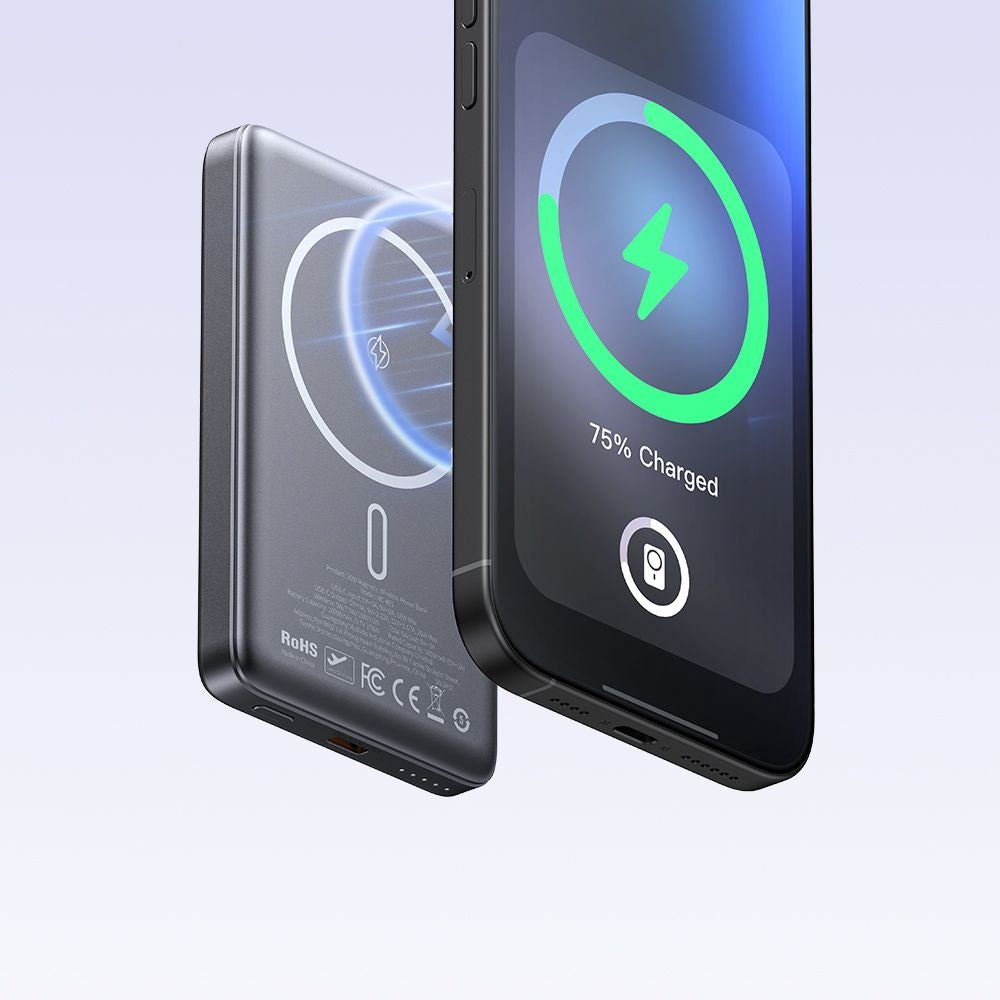 Externí bezdrátová baterie McDodo MC-4651 Meta, 10000mAh, 20W, PD + FQI, 1 x QI - 1 x USB-C, černá