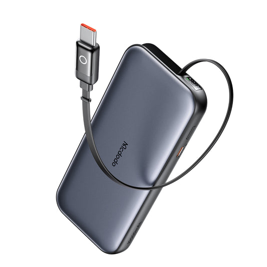 Externí baterie McDodo MC-5920 MetaFree, 10000mAh, 45W, PD, 2 x USB-C, šedá