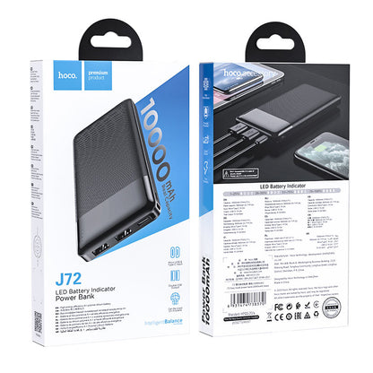 Externí baterie HOCO J72, 10000mAh, 10W, 2 x USB-A, černá