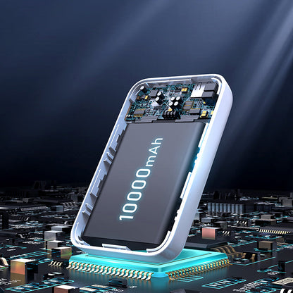 Bezdrátová externí baterie Joyroom JR-W020, 10000mAh, 20W, QC + PD + FQI, 1 x QI - 1 x USB-A - 1 x USB-C, Bílá