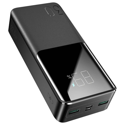 Externí baterie Joyroom JR-QP193, 30000mAh, 22.5W, QC + PD, 1 x USB-C - 2 x USB-A, černá
