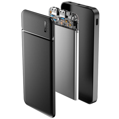 Externí baterie MaXlife MXPB-01, 10000mAh, 12W, 2 x USB-A, černá
