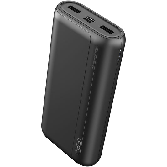 Externí baterie XO Design PR127, 20000mAh, 22.5W, QC + PD, 1 x USB-C - 2 x USB-A, Černá