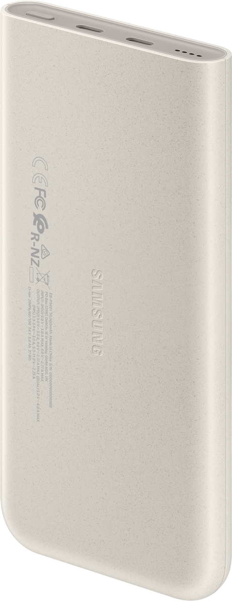 Samsung External Battery, 10000mAh, 25W, PD, 2 x USB-C, Beige EB-P3401XUEGWW