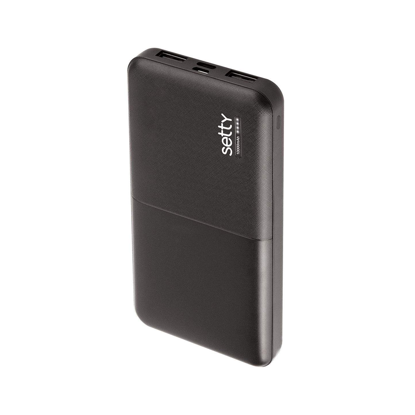 Setty External Battery, 10000mAh, 10W, 2 x USB-A, Black