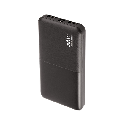 Externí baterie Setty, 10000mAh, 10W, 2 x USB-A, Černá