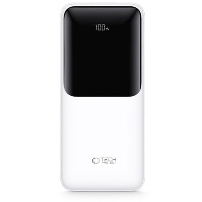 Externí baterie Tech-Protect PB02, 20000mAh, 22.5W, QC + PD, 1 x USB-C - 2 x USB-A, Bílá