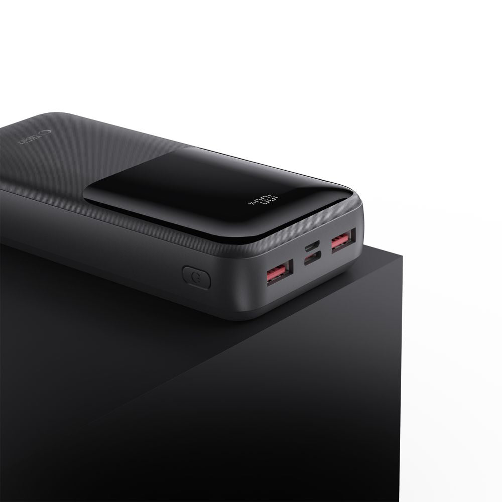 Externí baterie Tech-Protect PB02, 20000mAh, 22.5W, QC + PD, 1 x USB-C - 2 x USB-A, Černá