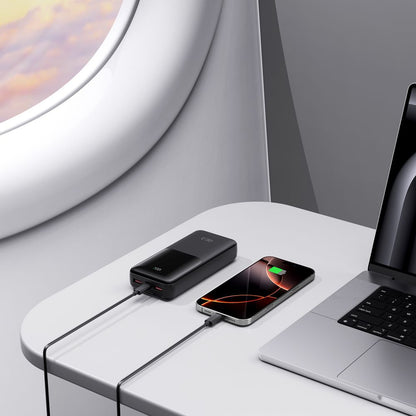 Externí baterie Tech-Protect PB02, 20000mAh, 22.5W, QC + PD, 1 x USB-C - 2 x USB-A, Černá