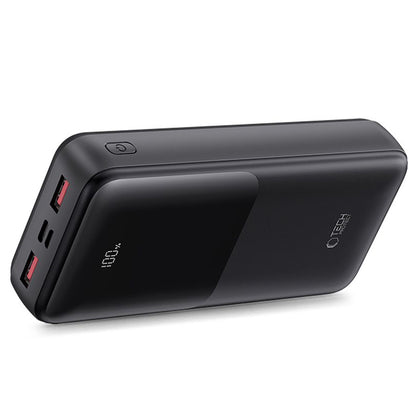 Externí baterie Tech-Protect PB02, 20000mAh, 22.5W, QC + PD, 1 x USB-C - 2 x USB-A, Černá