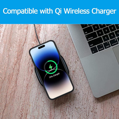 External Battery Case Wireless Techsuit Power Pro Battery for Apple iPhone 15 Plus, 8500mAh, Black