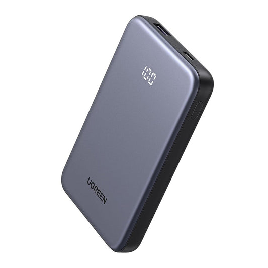 Externí baterie UGREEN 75131B, 10000mAh, 22.5W, QC + PD, 1 x USB-A - 1 x USB-C, šedá