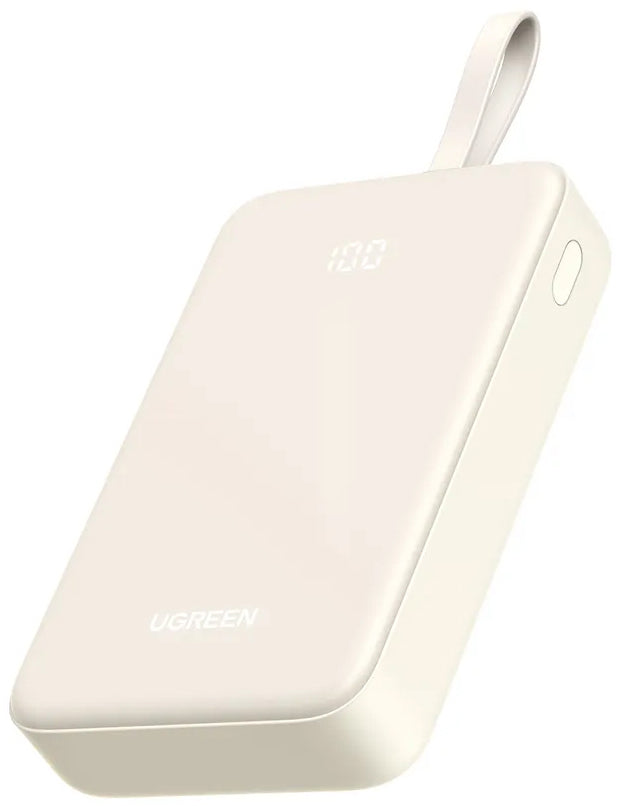 Externí baterie UGREEN PB521, 20000mAh, 30W, QC + PD, 1 x USB-A - 2 x USB-C, Bílá