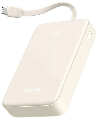Externí baterie UGREEN PB521, 20000mAh, 30W, QC + PD, 1 x USB-A - 2 x USB-C, Bílá