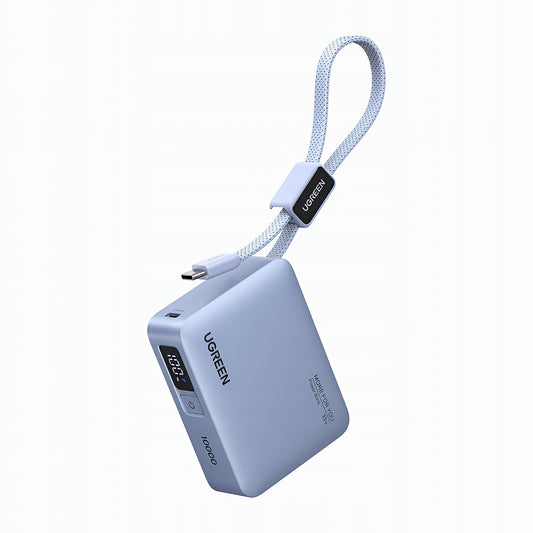 Externí baterie UGREEN PB584 (75173B), 10000mAh, 33W, QC + PD, 1 x USB-A - 2 x USB-C, modrá