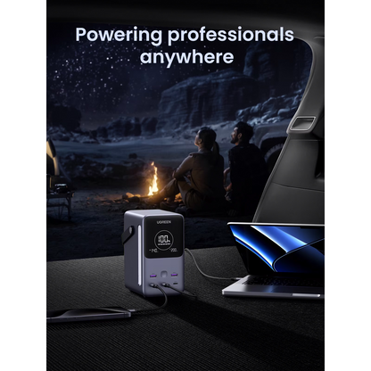 Externí baterie UGREEN PB770, 48000mAh, 300W, QC + PD, 2 x USB-A - 3 x USB-C, Šedá, Znovu zabalená