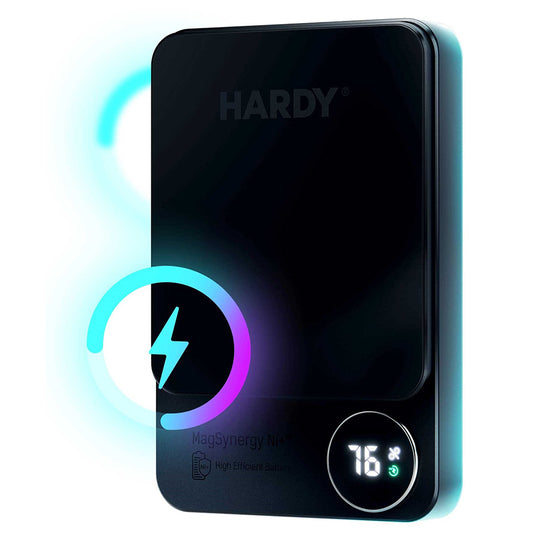 Externí bezdrátová baterie 3MK MagSynergy Ni+, 5000mAh, 22.5W, PD + FQI, 1 x QI - 1 x USB-C, černá