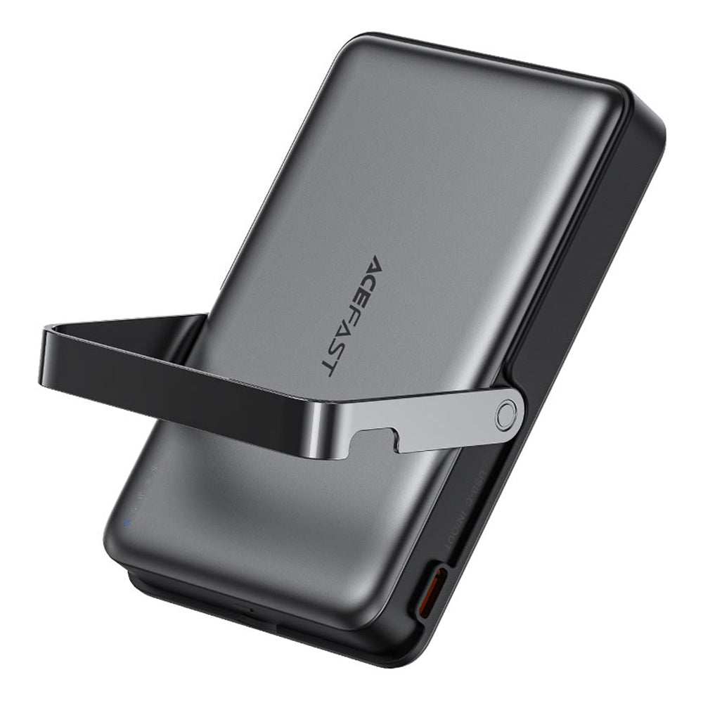 Bezdrátová externí baterie Acefast M17, 10000mAh, 22.5W, PD + FQI, 1 x QI - 1 x USB-C, černá.