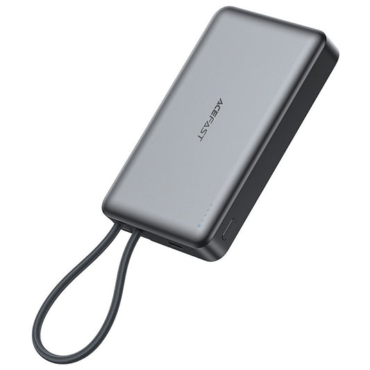 Bezdrátová externí baterie Acefast M18, 10000mAh, 22.5W, PD + FQI, 1 x QI - 2 x USB-C, černá.