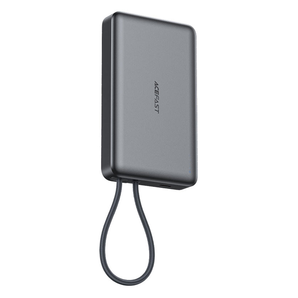 Bezdrátová externí baterie Acefast M18, 10000mAh, 22.5W, PD + FQI, 1 x QI - 2 x USB-C, černá.