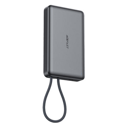 Bezdrátová externí baterie Acefast M18, 10000mAh, 22.5W, PD + FQI, 1 x QI - 2 x USB-C, černá.