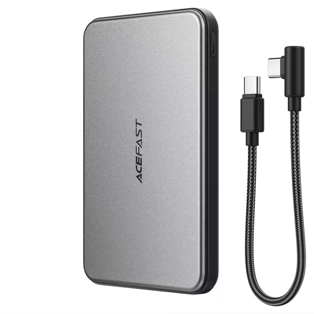 Bezdrátová externí baterie Acefast M30, 5000mAh, 20W, PD + FQI, 1 x QI - 2 x USB-C, černá