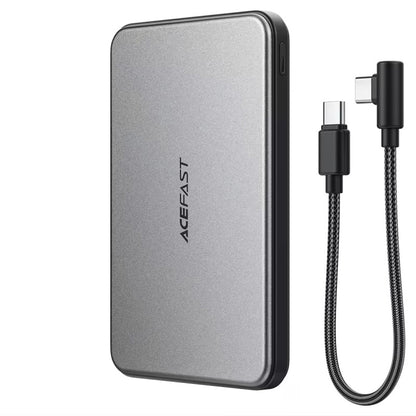 Bezdrátová externí baterie Acefast M30, 5000mAh, 20W, PD + FQI, 1 x QI - 2 x USB-C, černá
