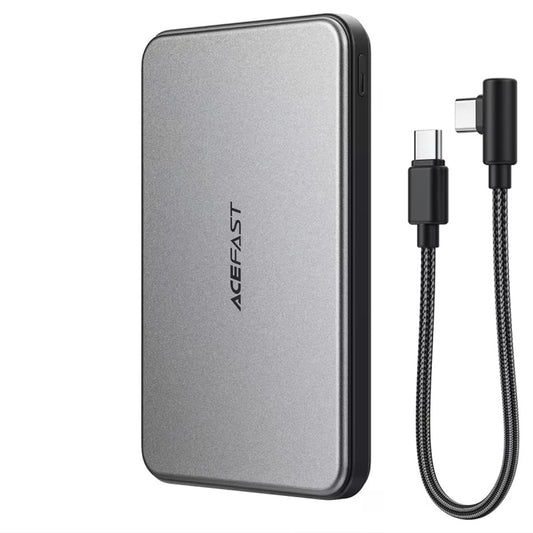 Bezdrátová externí baterie Acefast M30, 5000mAh, 20W, PD + FQI, 1 x QI - 2 x USB-C, černá