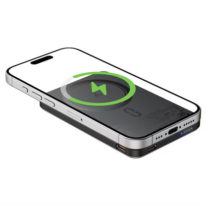 Bezdrátová externí baterie Acefast M30, 5000mAh, 20W, PD + FQI, 1 x QI - 2 x USB-C, černá