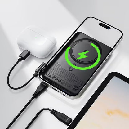 Bezdrátová externí baterie Acefast M30, 5000mAh, 20W, PD + FQI, 1 x QI - 2 x USB-C, černá