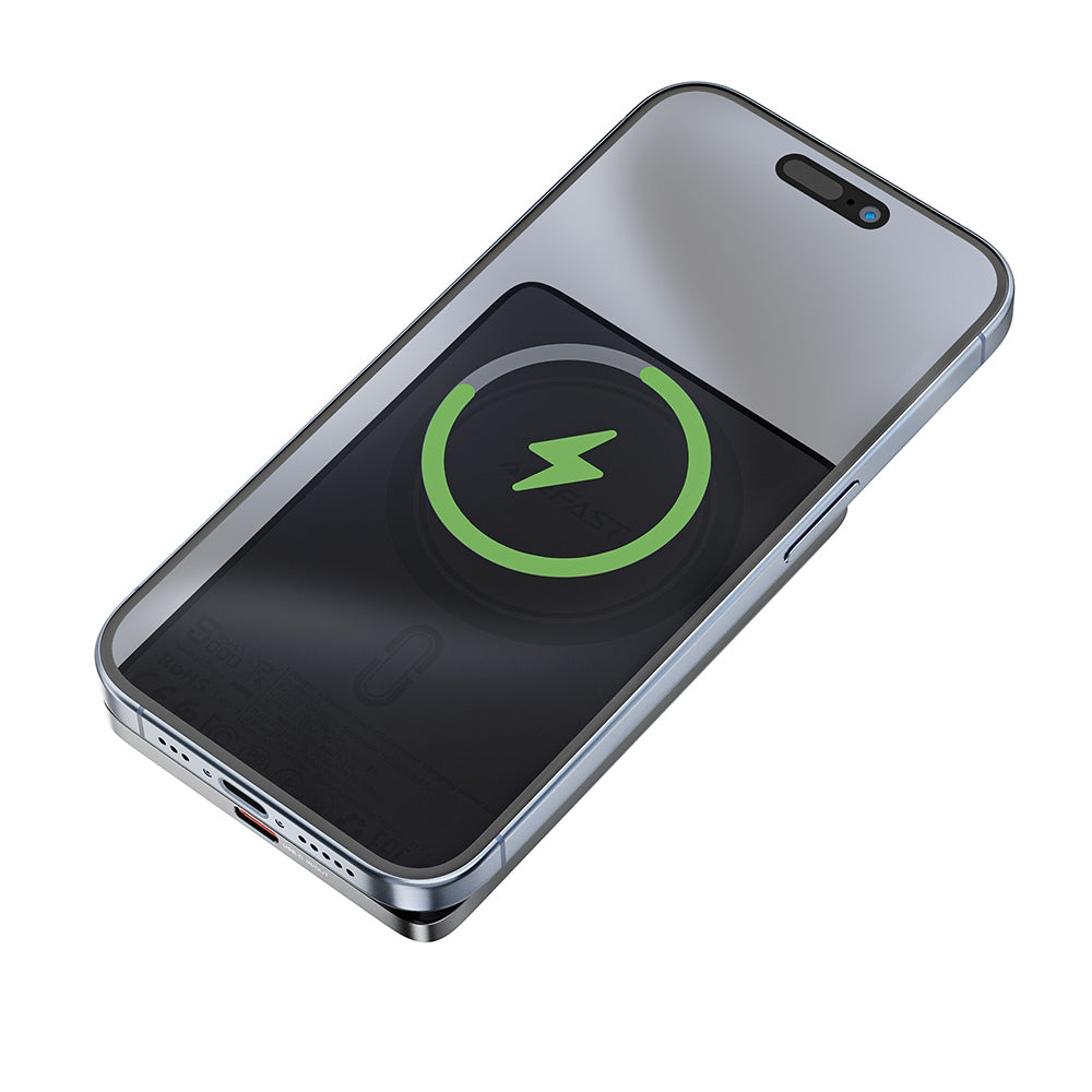 Bezdrátová externí baterie Acefast M8, 5000mAh, 18W, PD + FQI, 1 x QI - 1 x USB-C, černá