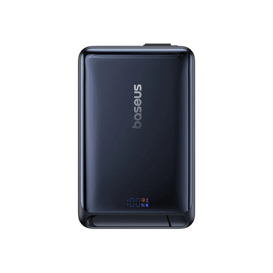 Externí bezdrátová baterie Baseus Nomos, 10000mAh, 45W, PD + FQI, 1 x QI - 2 x USB-C, Černá P10078800123-00