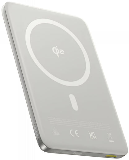 Bezdrátová externí baterie Baseus PicoGo AM41, 10000mAh, 27W, PD + FQI, 1 x QI - 1 x USB-C, béžová E0027203