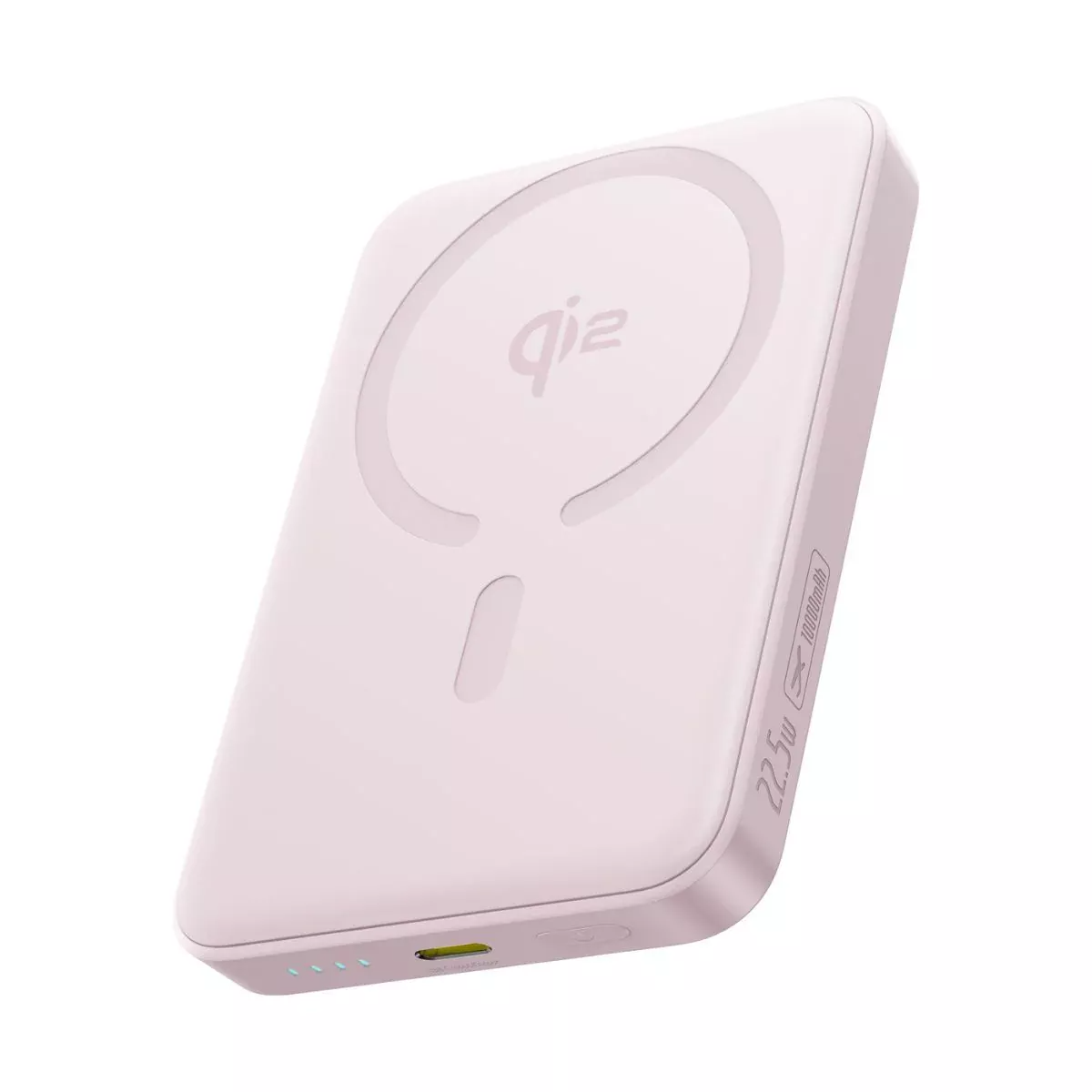 Bezdrátová externí baterie Baseus Enerfill FM12, 10000mAh, 22.5W, PD + FQI, 1 x QI - 1 x USB-C, Růžová E0028502