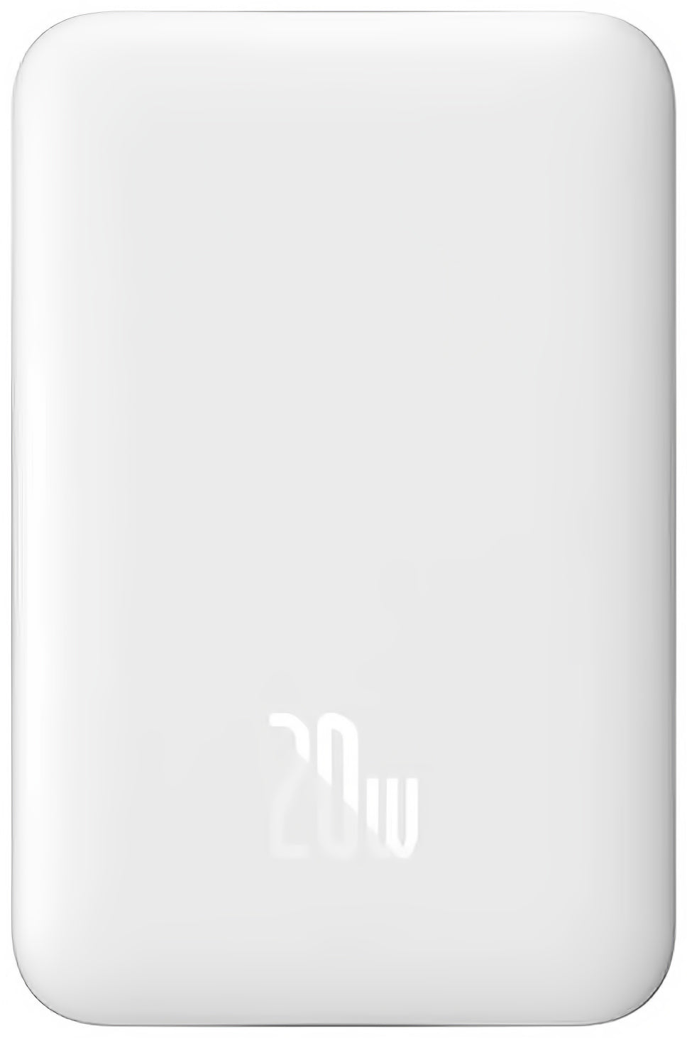 Externí bezdrátová baterie Baseus Magnetic Mini, 10000mAh, 20W, PD + FQI, 1 x QI - 1 x USB-C, bílá PPCX07002