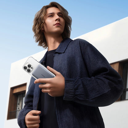 Bezdrátová externí baterie Baseus PicoGo AM41, 5000mAh, 20W, PD + FQI, 1 x QI - 1 x USB-C, šedá P1007680C813-00