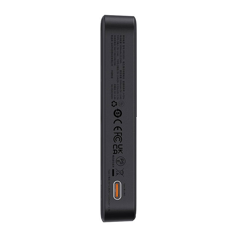 Bezdrátová externí baterie Baseus MagPro PPCXZ05, 5000mAh, 20W, PD + FQI, 1 x QI - 1 x USB-C, Černá P10064101123-00