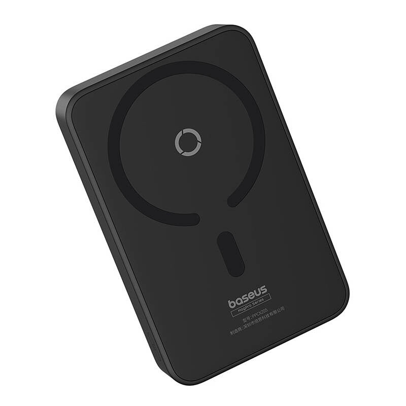 Bezdrátová externí baterie Baseus MagPro PPCXZ05, 5000mAh, 20W, PD + FQI, 1 x QI - 1 x USB-C, Černá P10064101123-00
